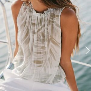 NWOT Smocked Neck Blouse by Bella Dahl